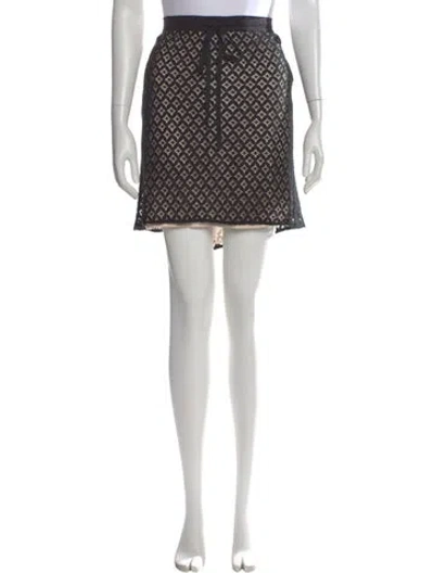 Pre-owned See By Chloé Lace Pattern Mini Skirt In Neutral