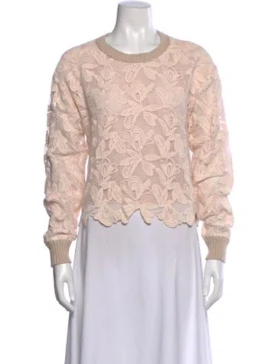 Pre-owned See By Chloé Lace Pattern Scoop Neck Sweater In Multi