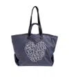 See By Chloé Large Je T'aime Denim Tote Bag In Gray