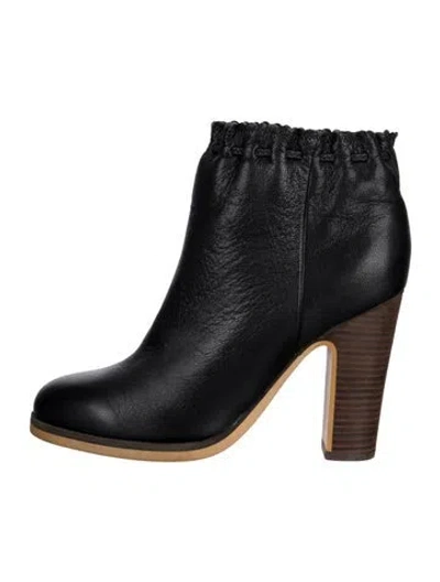 Pre-owned See By Chloé Leather Boots In Black