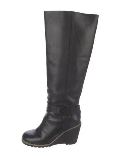 Pre-owned See By Chloé Leather Boots In Black