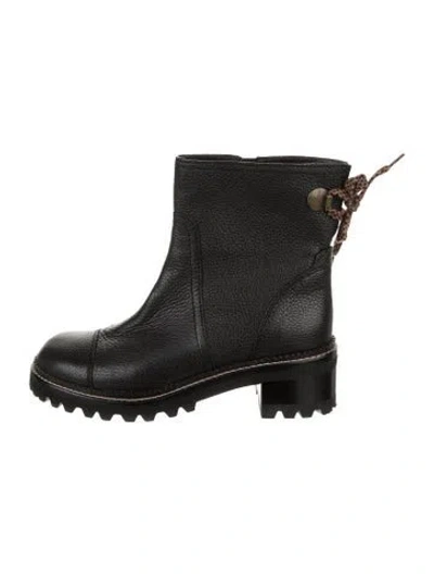 Pre-owned See By Chloé Leather Boots In Black