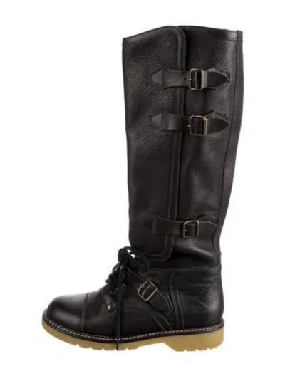Pre-owned See By Chloé Leather Boots In Black