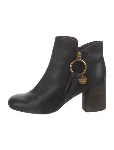 Pre-owned See By Chloé Leather Boots In Black