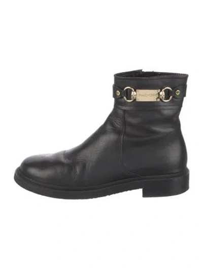Pre-owned See By Chloé Leather Boots In Black