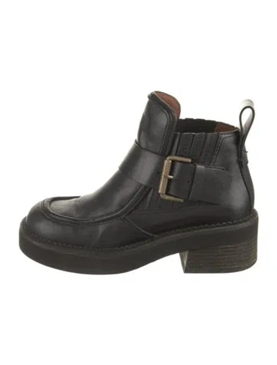 Pre-owned See By Chloé Leather Boots In Black
