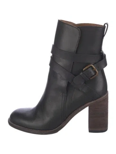 Pre-owned See By Chloé Leather Boots In Black