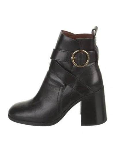 Pre-owned See By Chloé Leather Boots In Black