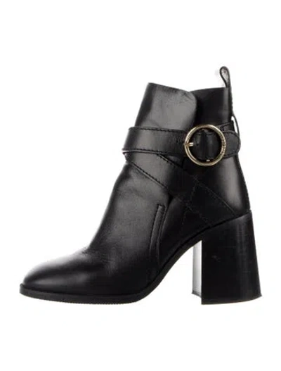 Pre-owned See By Chloé Leather Boots In Black