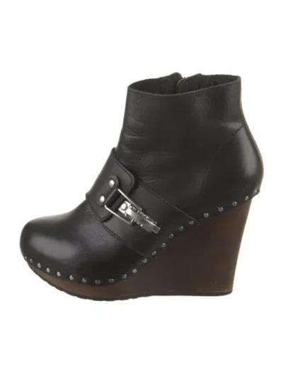 Pre-owned See By Chloé Leather Boots In Black