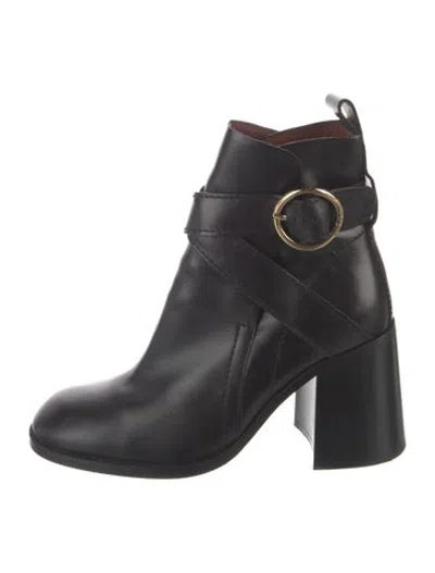 Pre-owned See By Chloé Leather Boots In Black