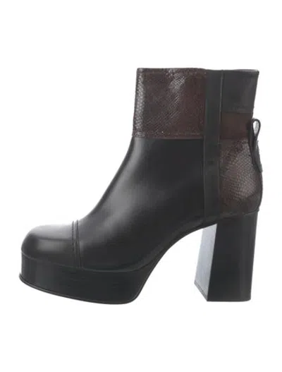 Pre-owned See By Chloé Leather Boots In Black/brown