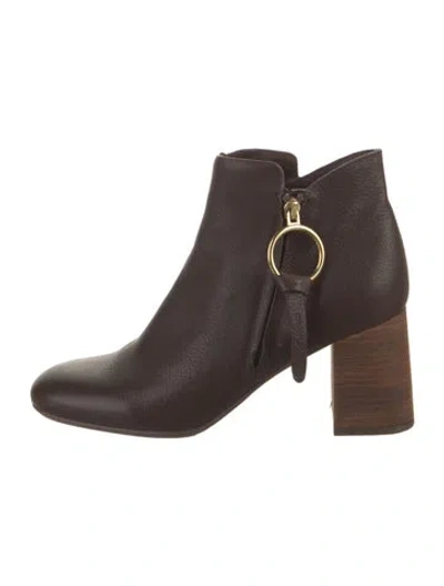 Pre-owned See By Chloé Leather Boots In Brown