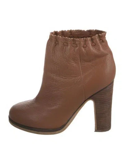 Pre-owned See By Chloé Leather Boots In Brown