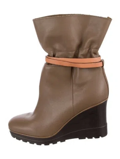 Pre-owned See By Chloé Leather Boots In Brown