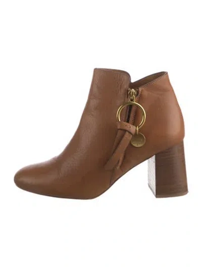 Pre-owned See By Chloé Leather Boots In Brown