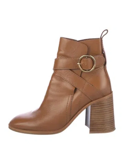 Pre-owned See By Chloé Leather Boots In Brown