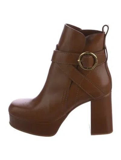Pre-owned See By Chloé Leather Boots In Brown