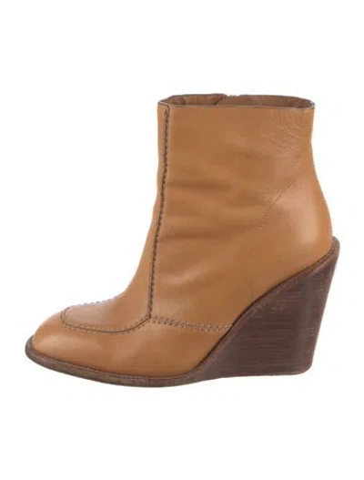Pre-owned See By Chloé Leather Boots In Brown