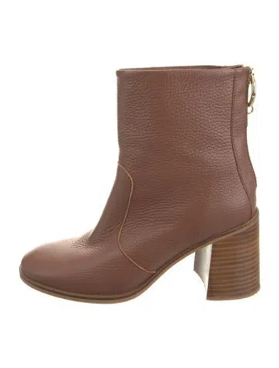 Pre-owned See By Chloé Leather Boots In Brown