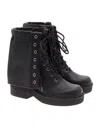 See By Chloé Mahalia Leather Lace-up Boots In Negro