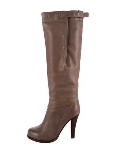 Pre-owned See By Chloé Leather Boots In Neutral
