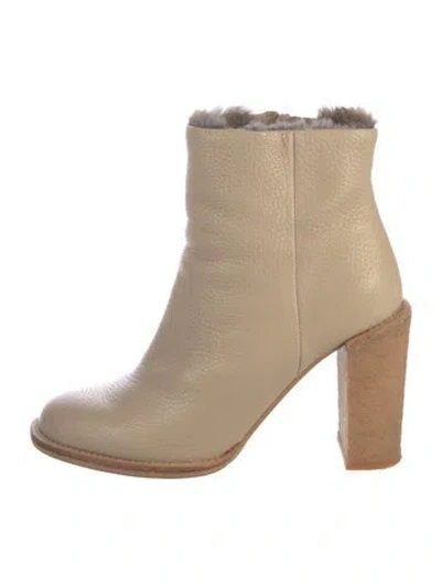 Pre-owned See By Chloé Leather Boots In Neutrals