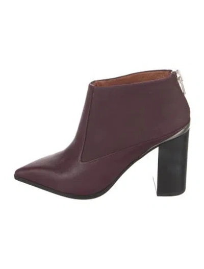 Pre-owned See By Chloé Leather Boots In Purple