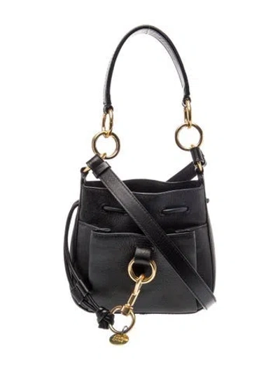 Pre-owned See By Chloé Leather Bucket Bag In Black