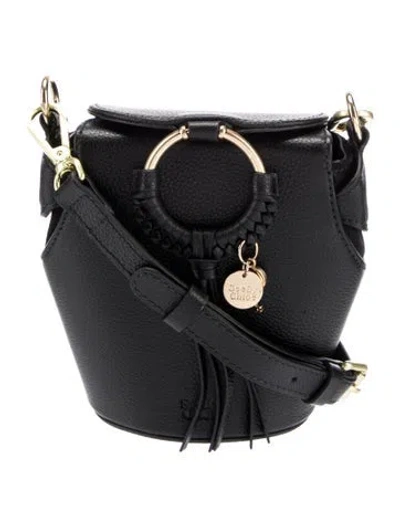 Pre-owned See By Chloé Leather Bucket Bag In Black