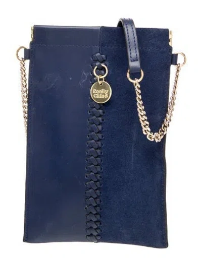 Pre-owned See By Chloé Leather Bucket Bag In Blue
