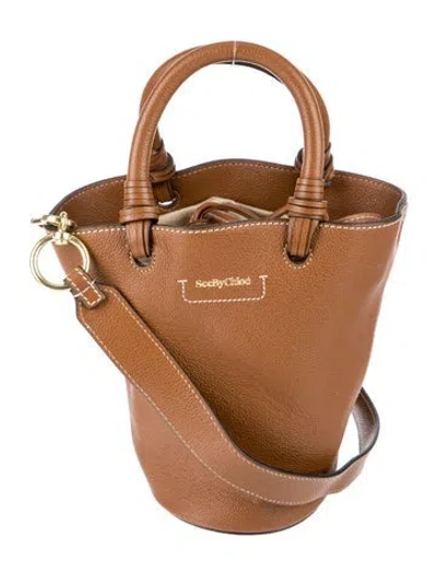 Pre-owned See By Chloé Leather Bucket Bag In Brown