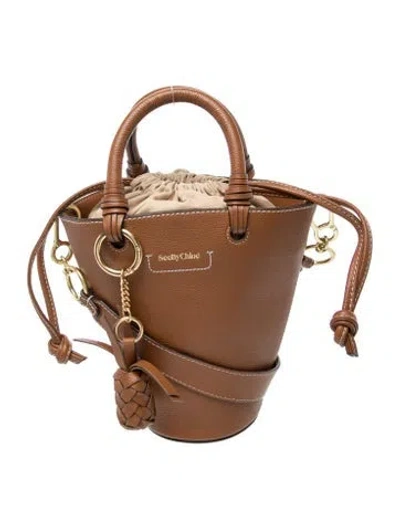 Pre-owned See By Chloé Leather Bucket Bag In Brown