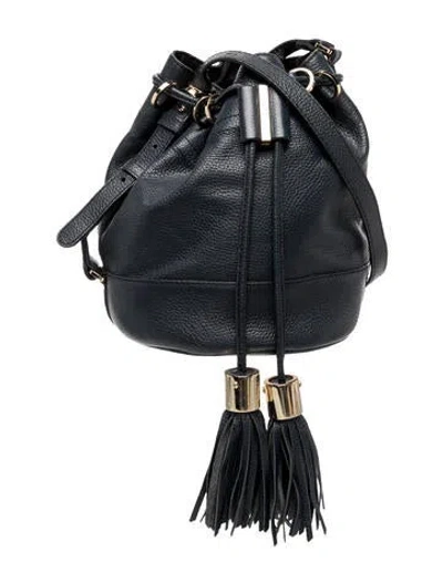Pre-owned See By Chloé Leather Bucket Bag In Gray