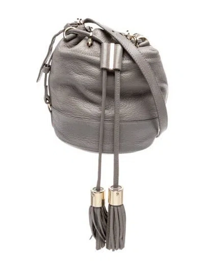 Pre-owned See By Chloé Leather Bucket Bag In Gray