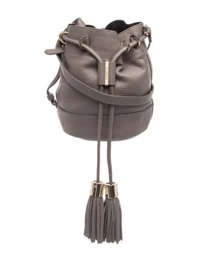 Pre-owned See By Chloé Leather Bucket Bag In Grey