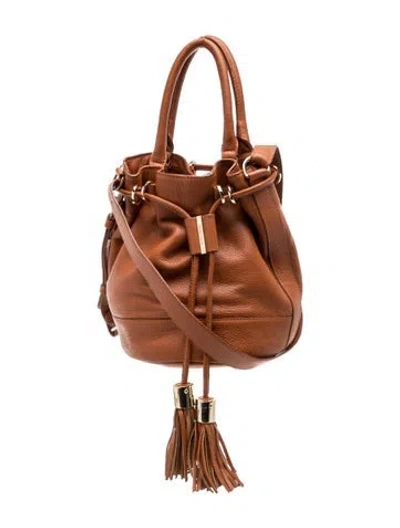 Pre-owned See By Chloé Leather Bucket Bag In Orange