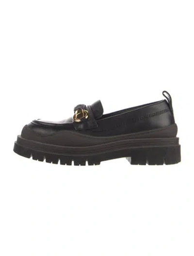 Pre-owned See By Chloé Leather Chain-link Accents Loafers In Multi