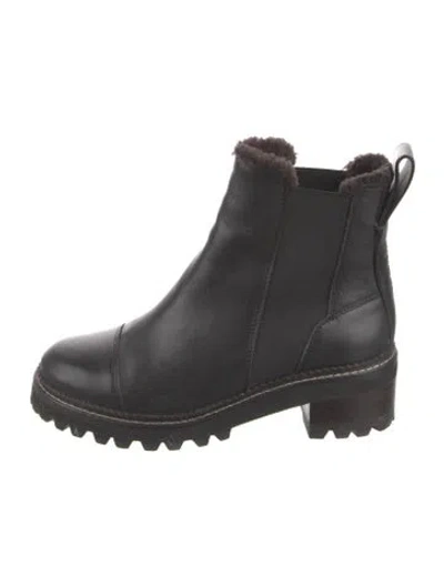 Pre-owned See By Chloé Leather Chelsea Boots In Black