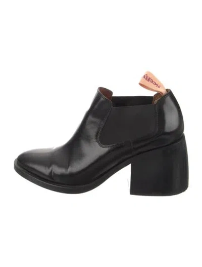 Pre-owned See By Chloé Leather Chelsea Boots In Black