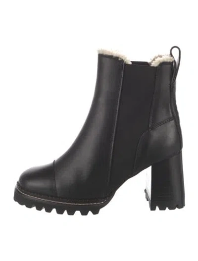 Pre-owned See By Chloé Leather Chelsea Boots In Black