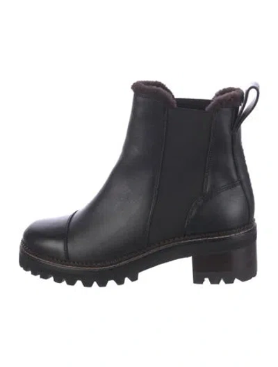 Pre-owned See By Chloé Leather Chelsea Boots In Black