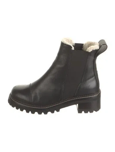Pre-owned See By Chloé Leather Chelsea Boots In Black