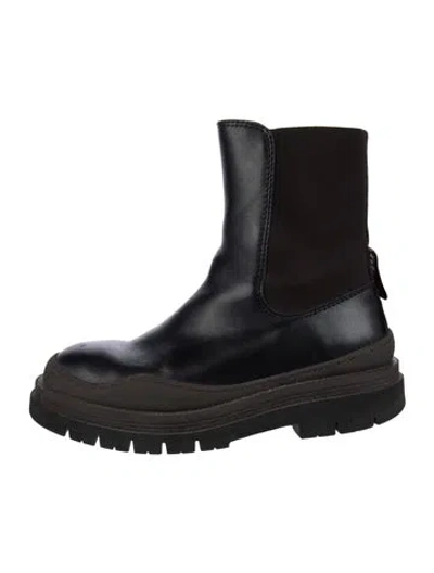 Pre-owned See By Chloé Leather Chelsea Boots In Black