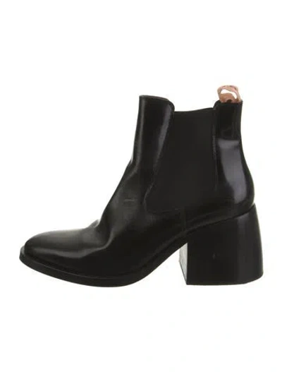 Pre-owned See By Chloé Leather Chelsea Boots In Black