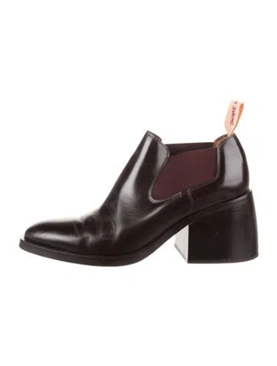 Pre-owned See By Chloé Leather Chelsea Boots In Brown