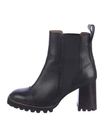 Pre-owned See By Chloé Leather Chelsea Boots In Multi