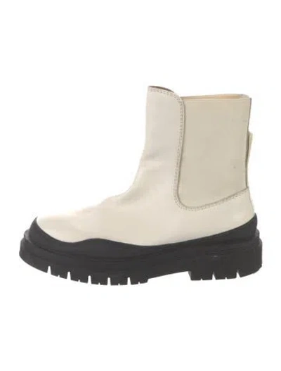 Pre-owned See By Chloé Leather Chelsea Boots In Neutrals