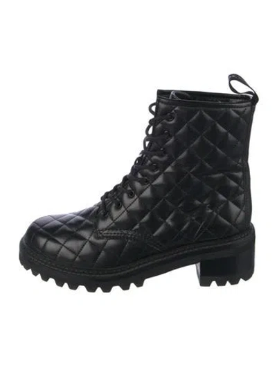 Pre-owned See By Chloé Leather Combat Boots In Black