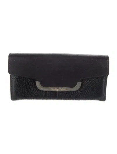 Pre-owned See By Chloé Leather Continental Wallet In Black
